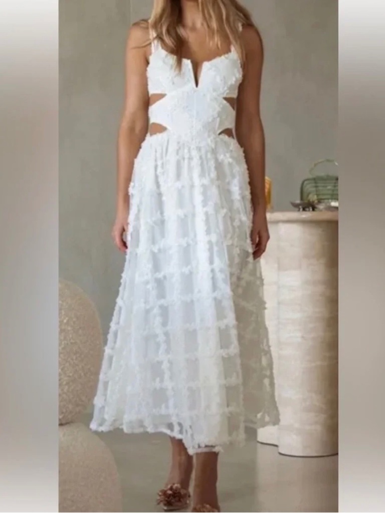 Saboskirt Xs Kensington White Cutout Dress Bridal Bachelorette Wedding
